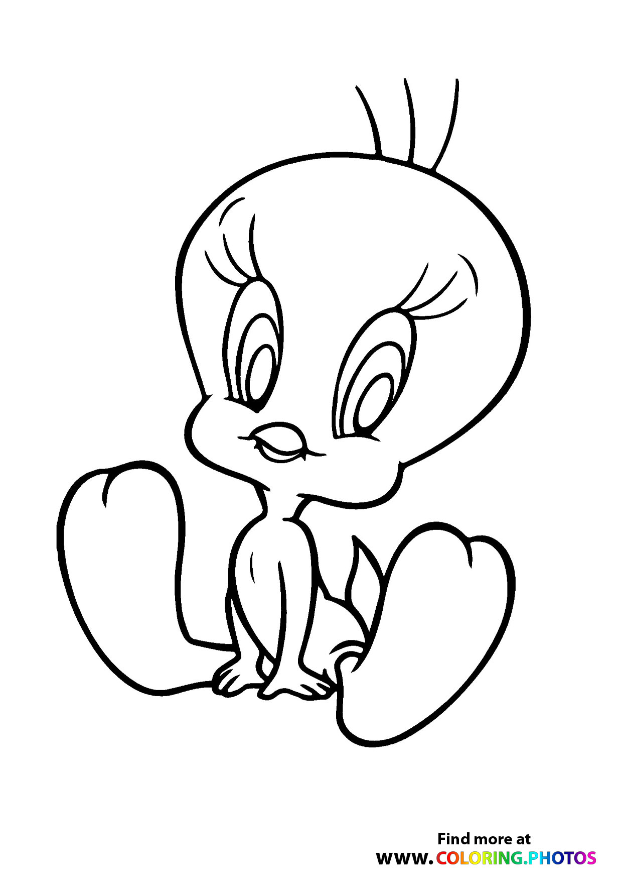 Tweety bird coloring page