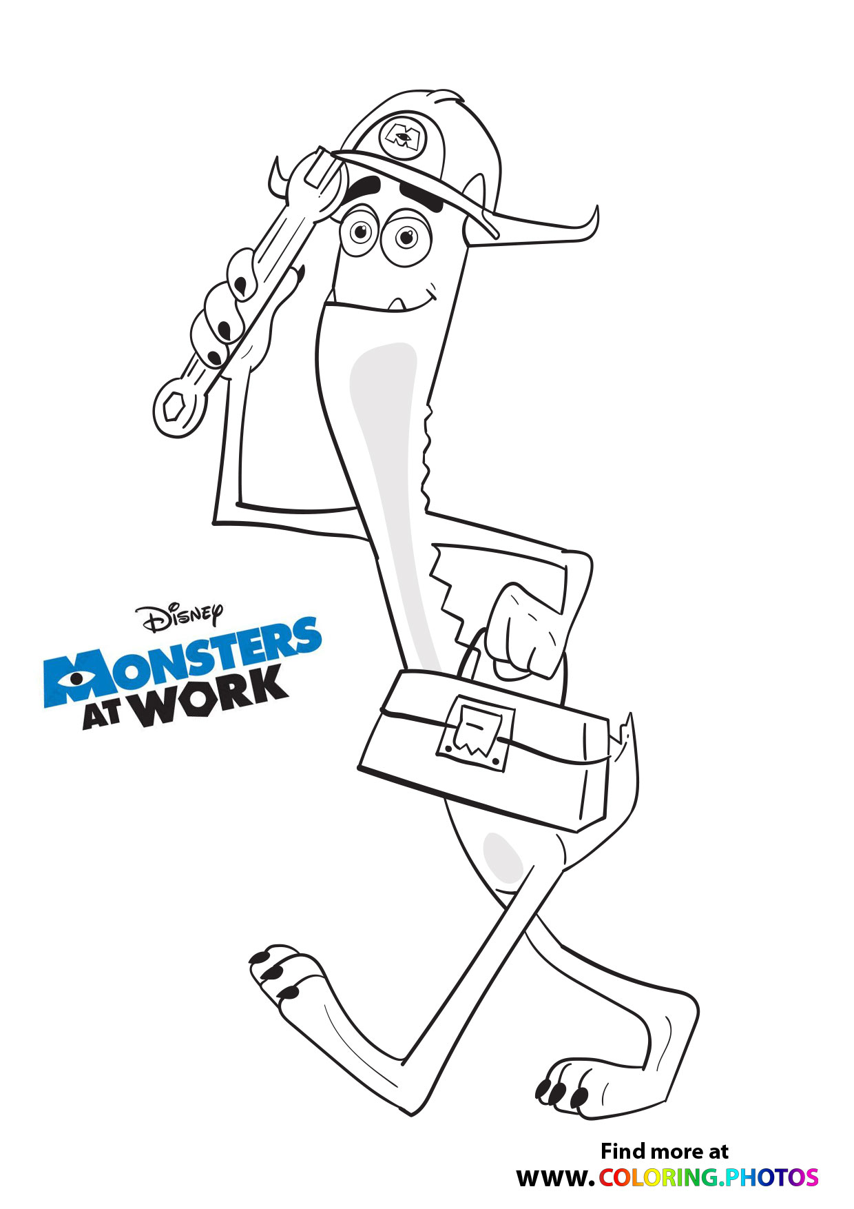 Tylor Tuskmon - Monsters at work coloring page