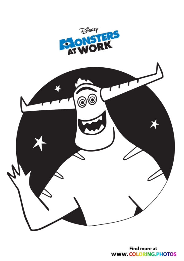 Tylor portrait - Monsters at work coloring page