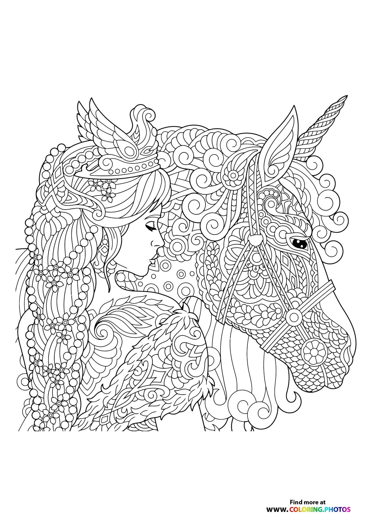 Unicorn and princess adult