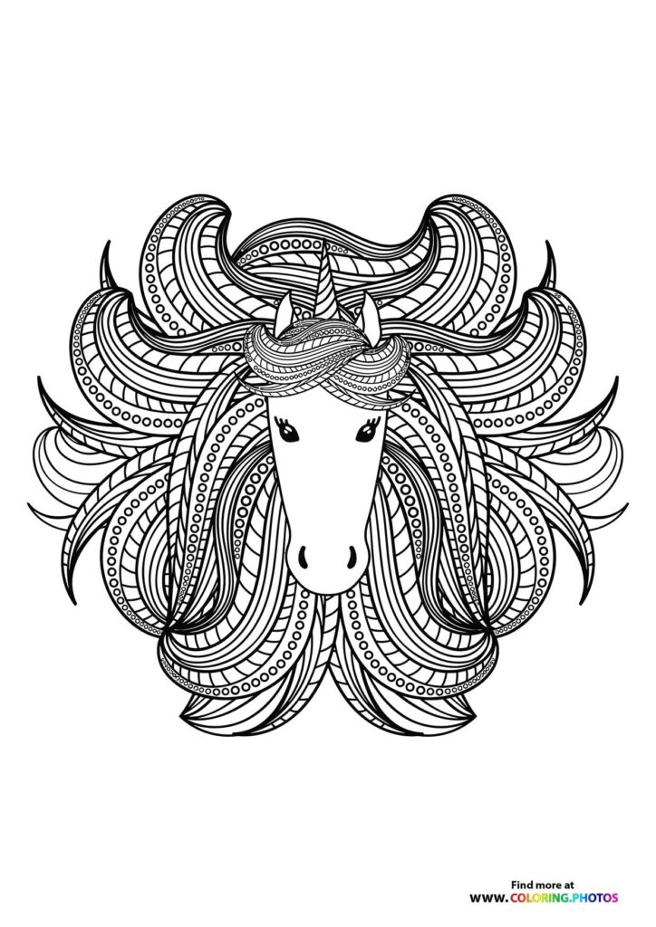 Unicorn with nice hair adult