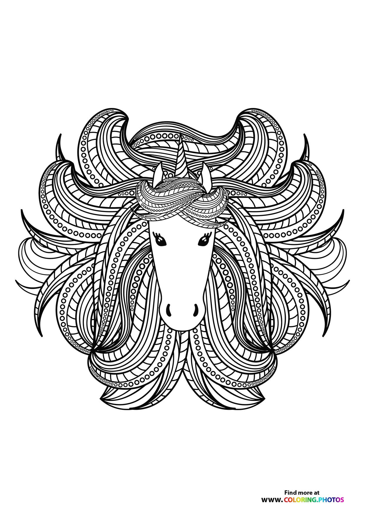 Unicorn with nice hair adult