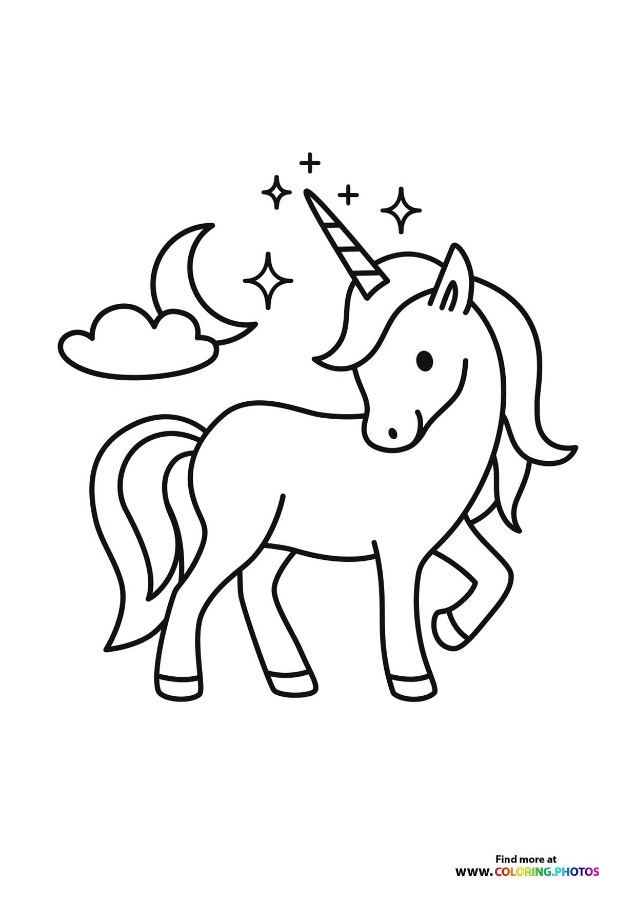Unicorn with shiny horn