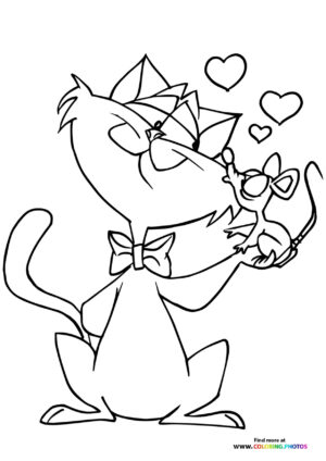 Valentines cat and mouse