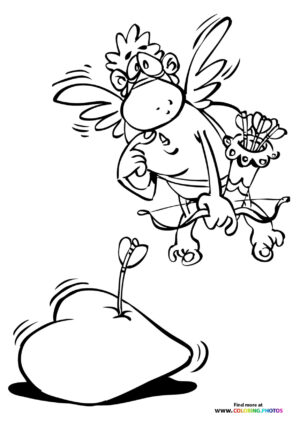 Cupid with Arrow and Flower