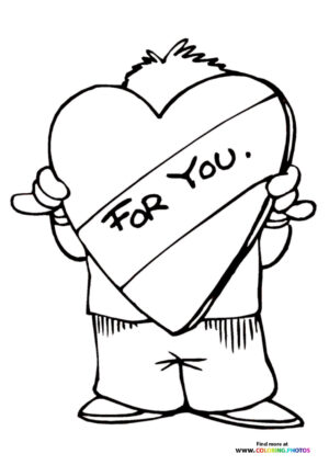 Boy Holding a Love Heart