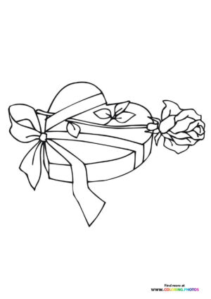 Heart-Shaped Gift Box with Flowers