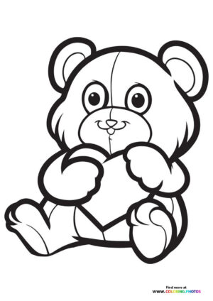 Teddy Bear Holding a Heart