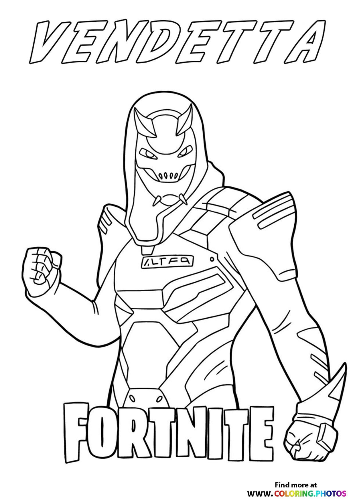 Vendetta - Fortnite coloring page