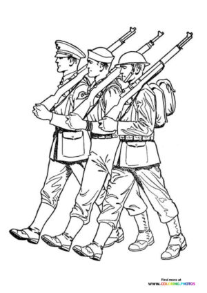 Three Soldiers with Rifles