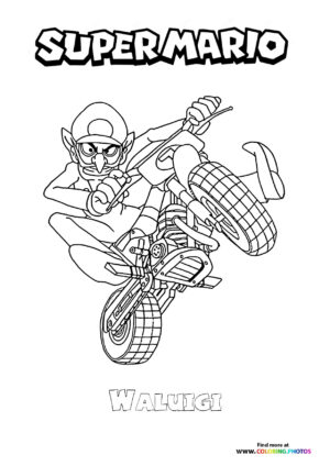 Waluigi on a Motorcycle