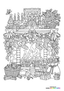 Winter coloring for adults