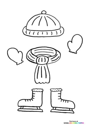 Winter clothing with ice skates