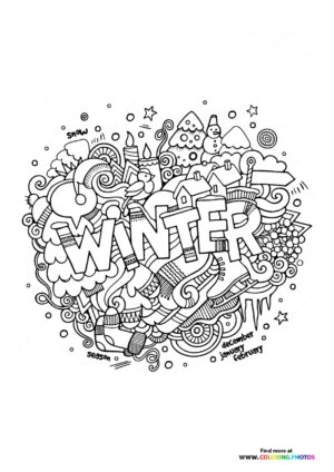 Winter theme wreath