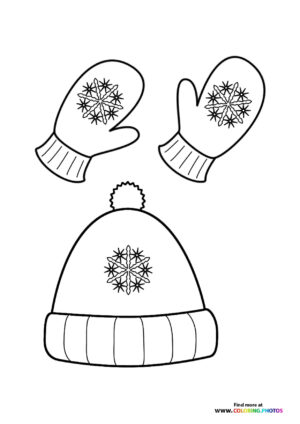 Winter mittens and hat