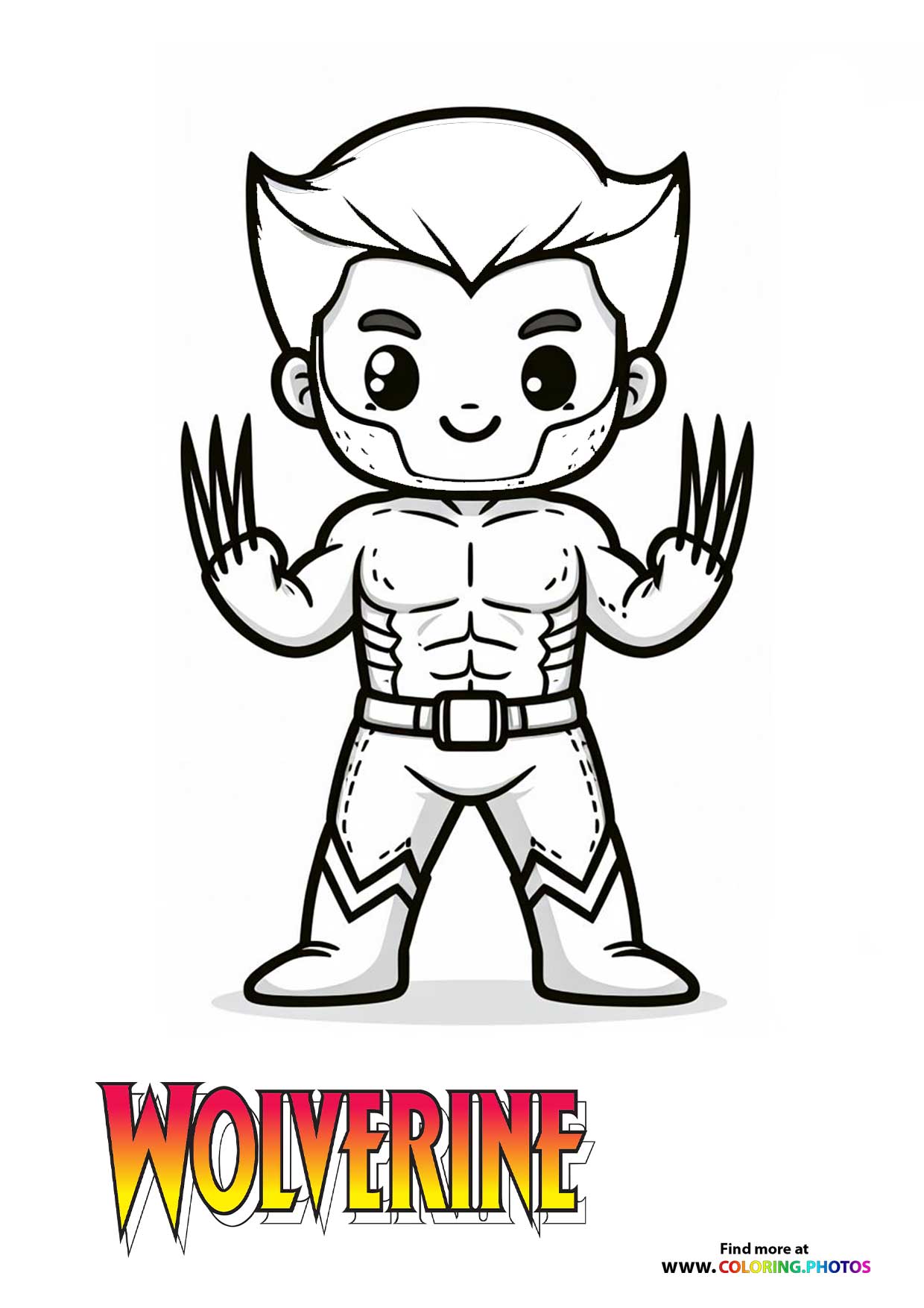 Cute Wolverine with Claws