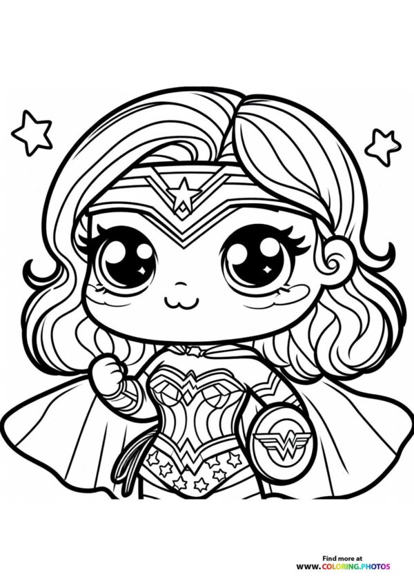 Wonder Woman with a shield