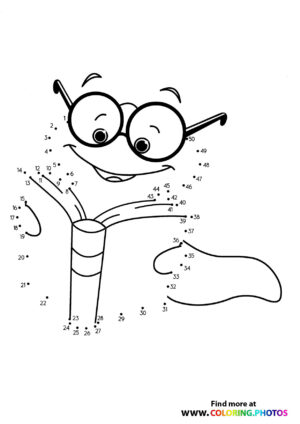 Worm reading dot the dots