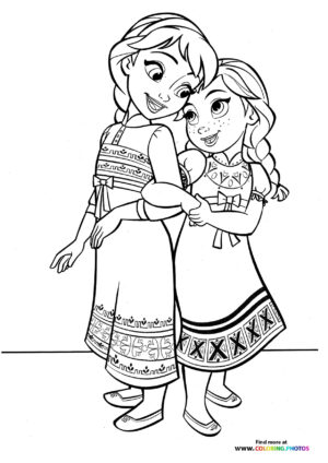 Elsa & Anna Hugging