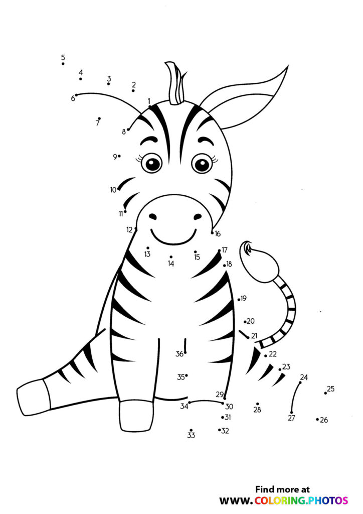 Zebra dot the dots worksheet