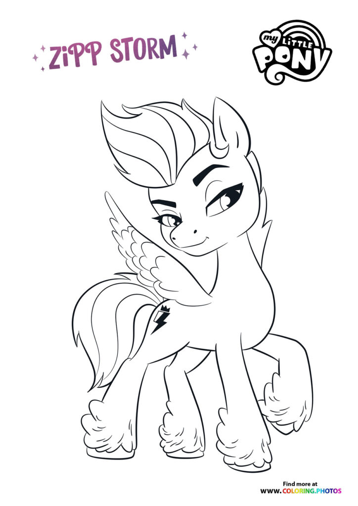 Zipp Storm looking cute coloring page