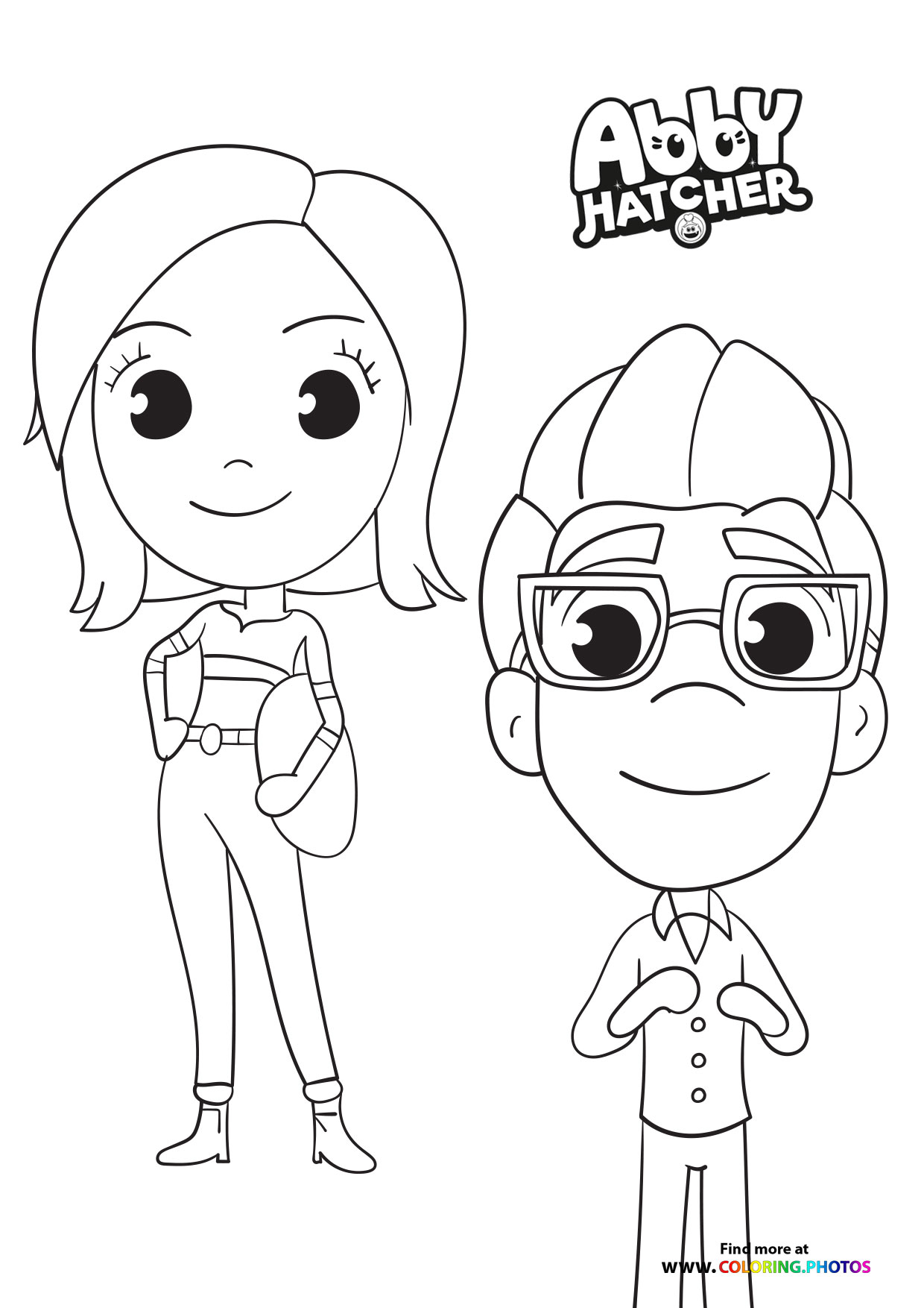 Mom and Dad from Abby Hatcher coloring page