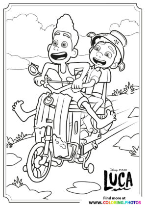 Luca and Alberto on the Vespa