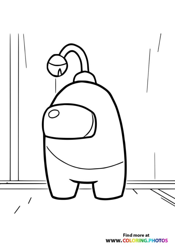 Among Us Alien coloring page