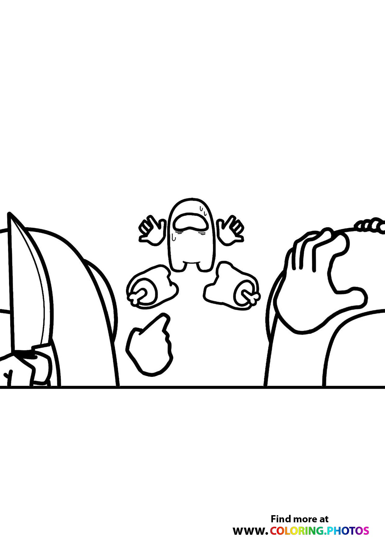 Among Us blaming others coloring page
