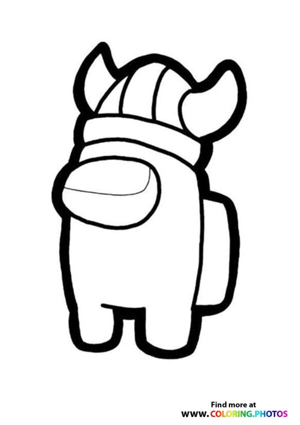 Among Us Viking coloring page