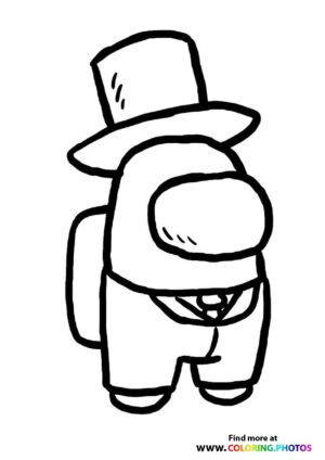 Among Us Crewmate with Top Hat
