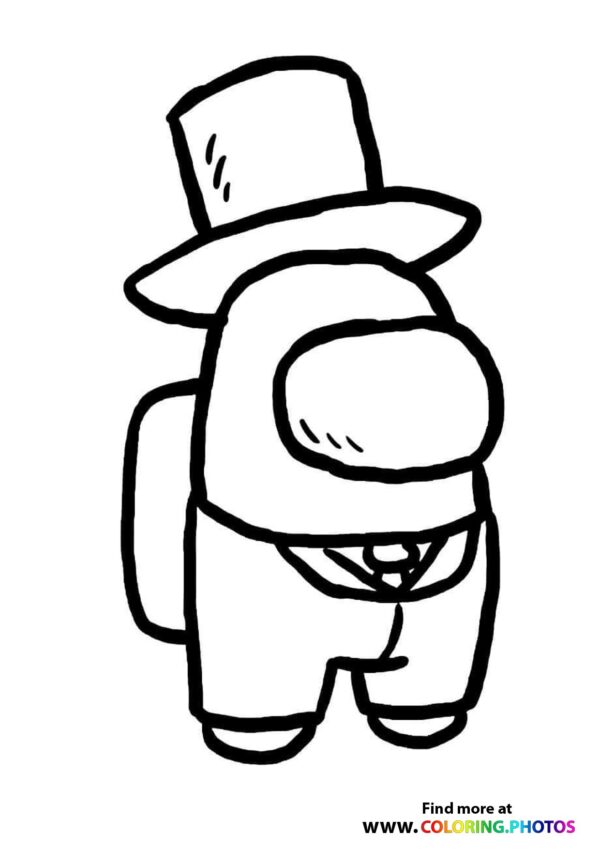Among Us Gentlemen coloring page