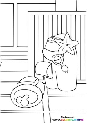 Among Us Character with Starfish