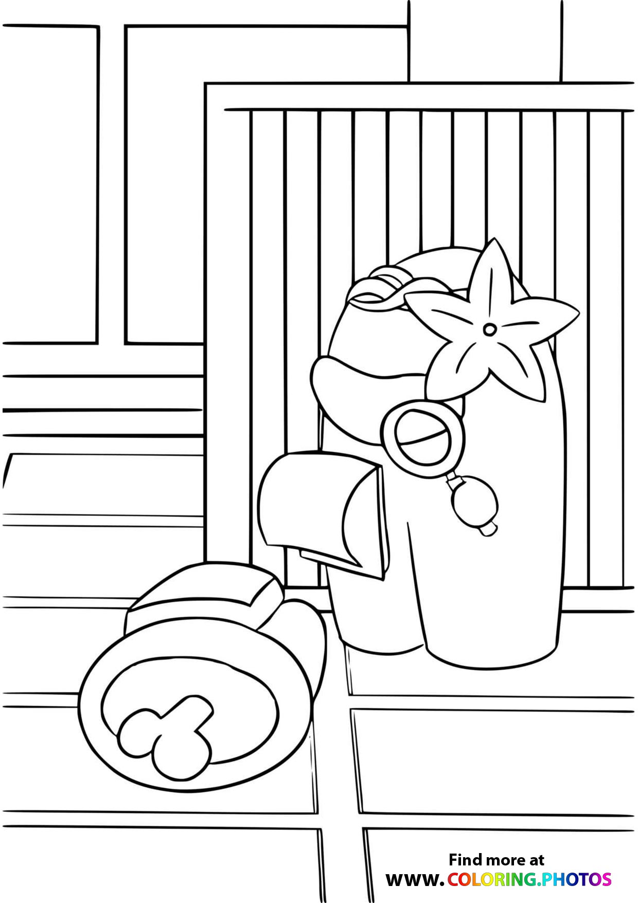 Among Us Detective coloring page