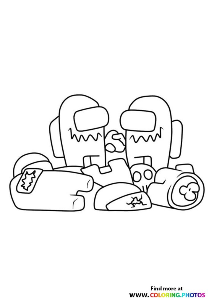 Among Us Two Imposters coloring page