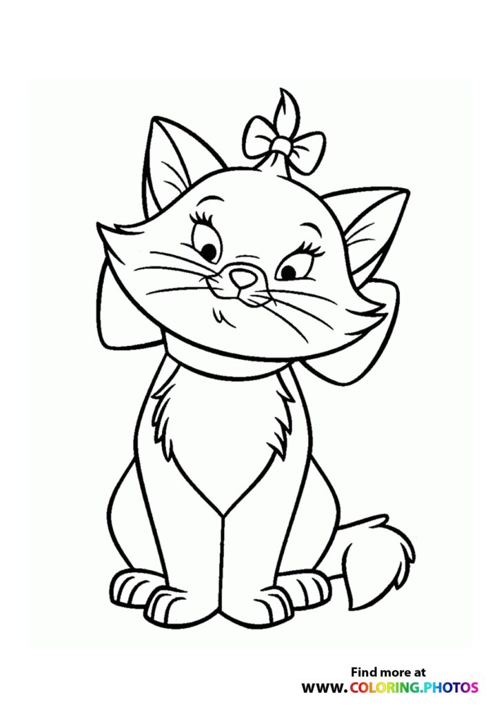Cat animal Marie coloring page