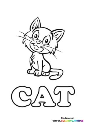 Cat with letters