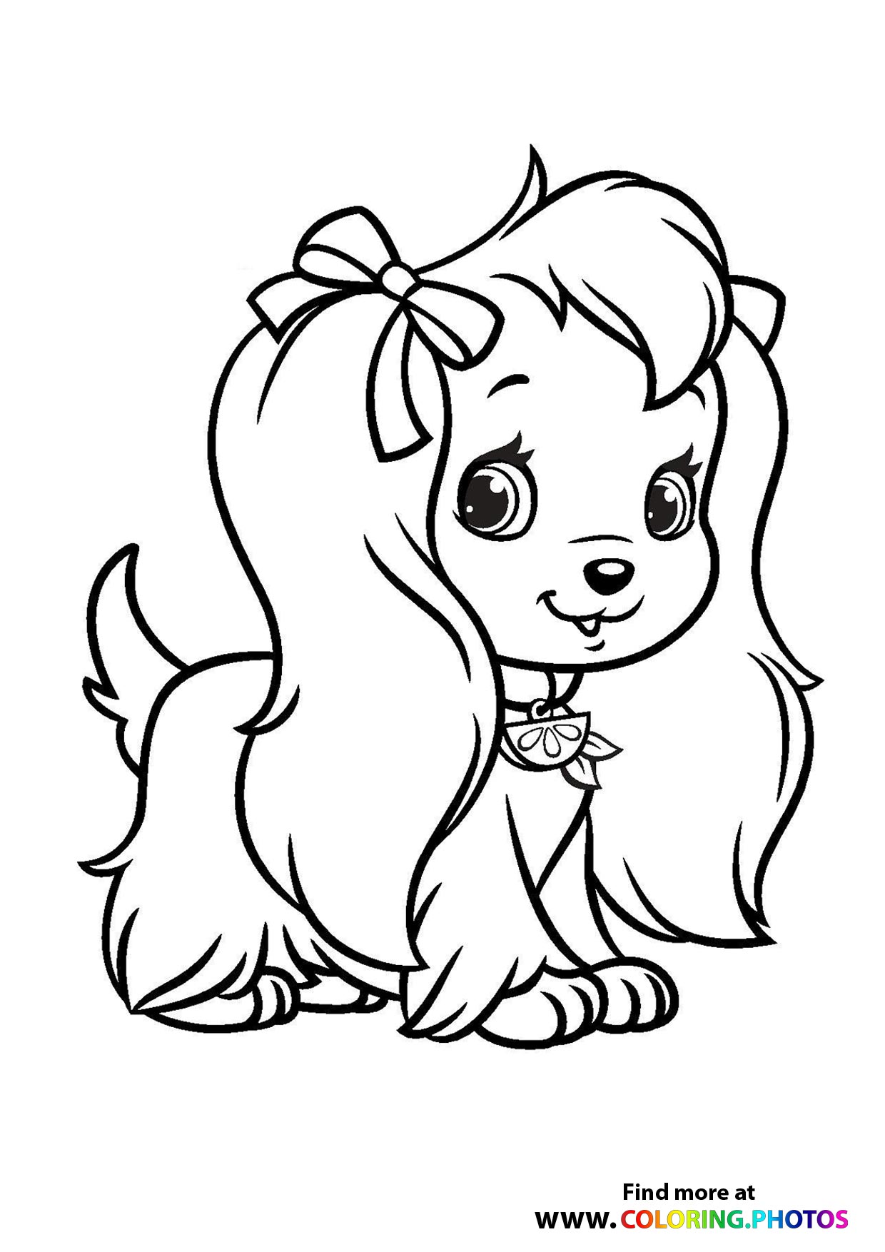 Cute dog coloring page