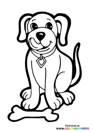Dog with bone