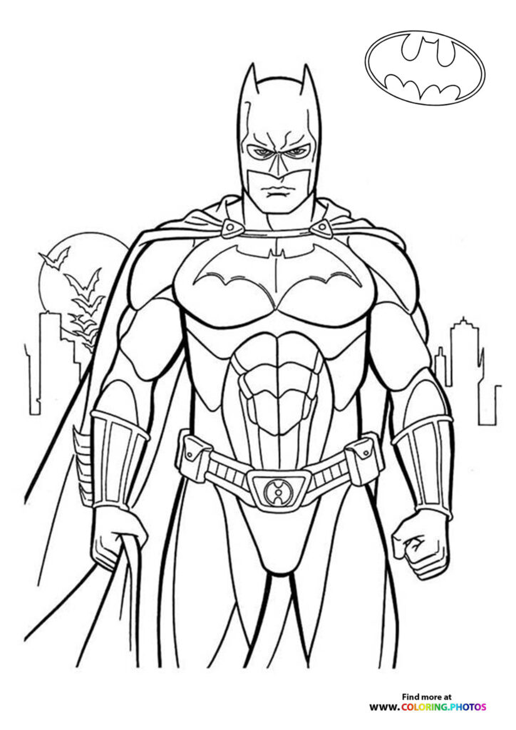 Batman in Gotham coloring page