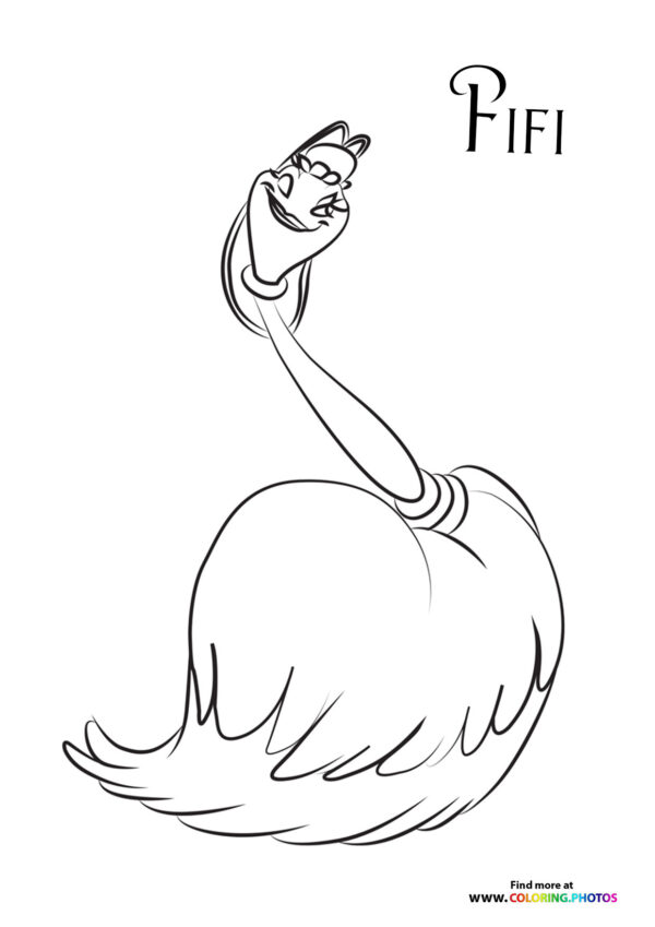 Fifi from Beauty and the Beast coloring page
