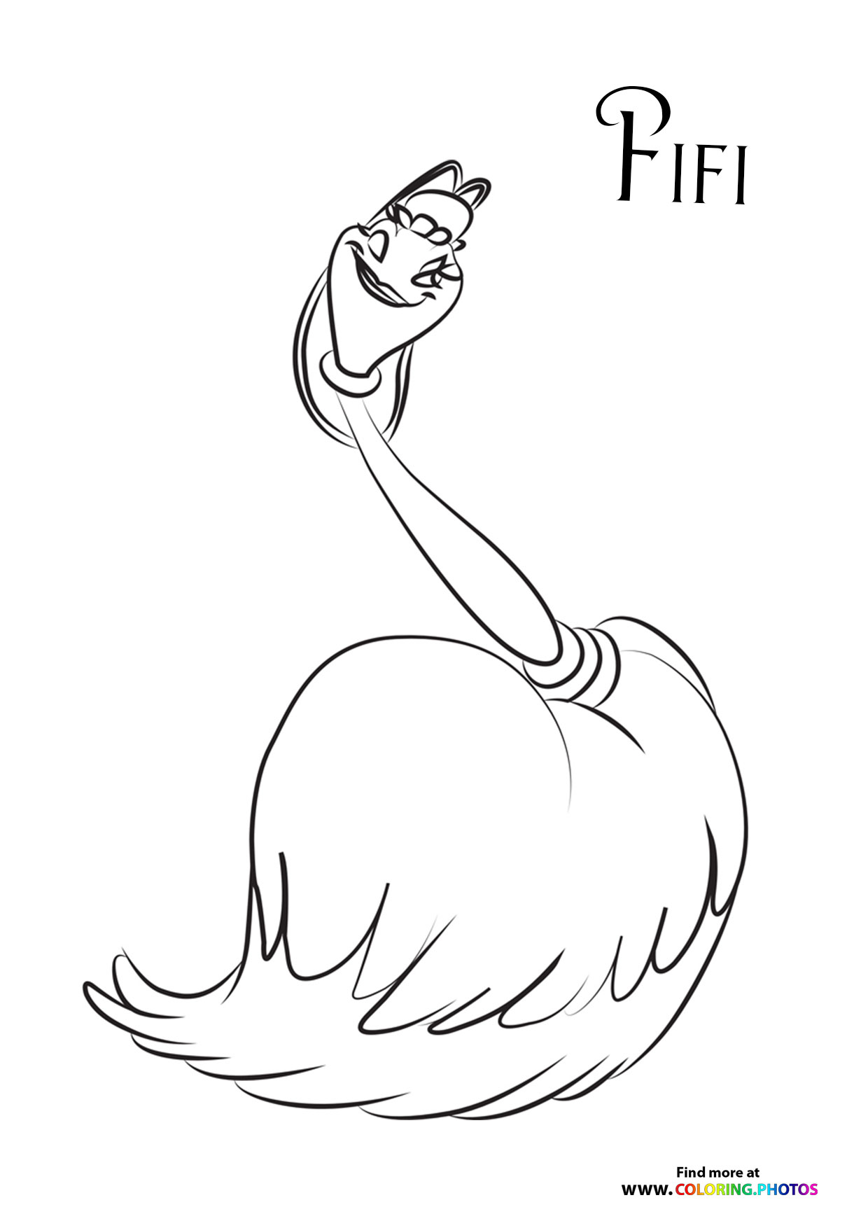 Fifi from Beauty and the Beast coloring page