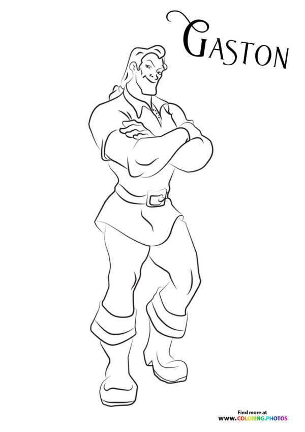 Gaston from Beauty and the Beast coloring page