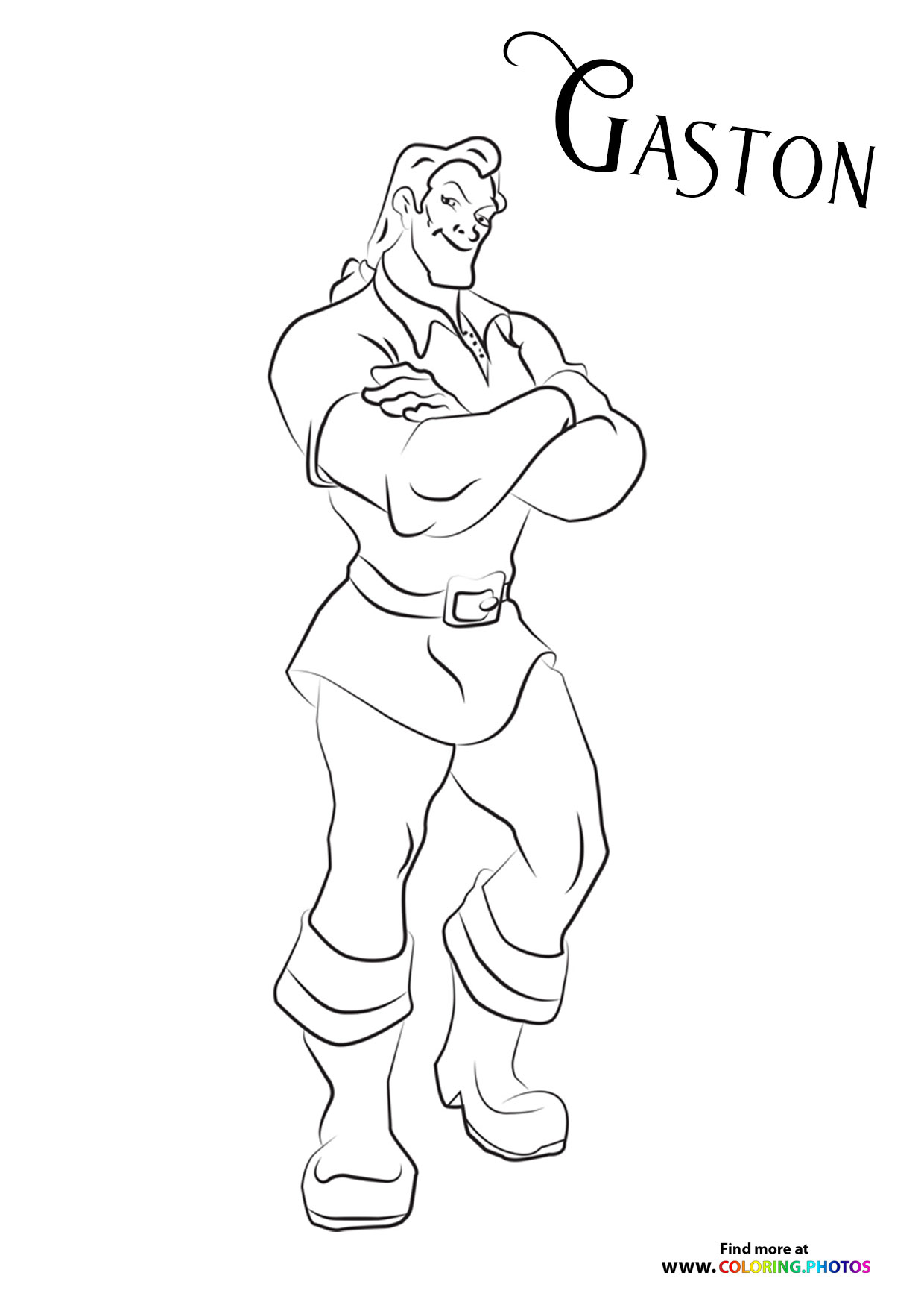 Gaston from Beauty and the Beast coloring page