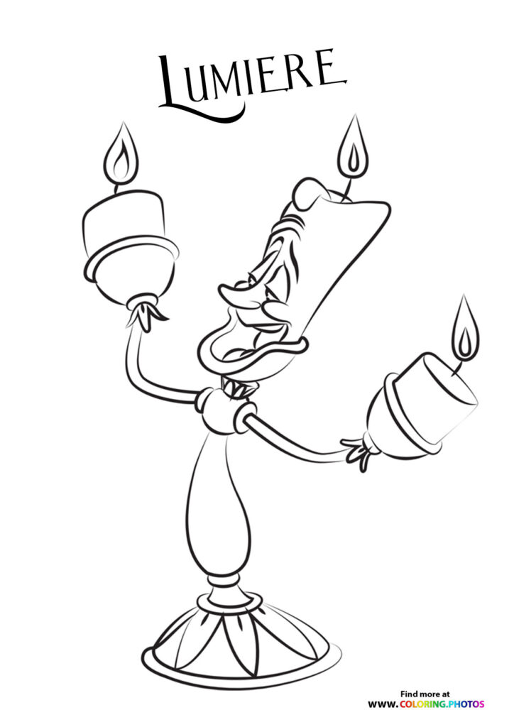 Lumiere from Beauty and the Beast coloring page
