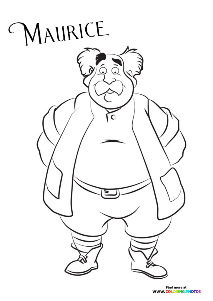 Maurice from Beauty and the Beast coloring page