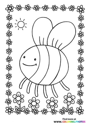Bee flying around