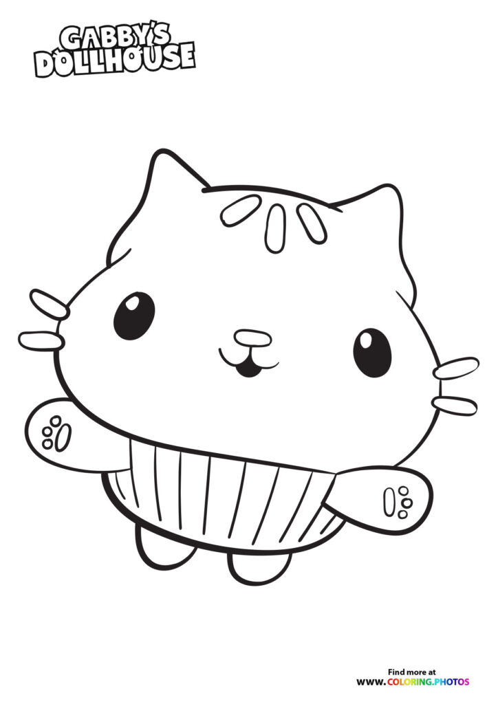 Cakey Cat - Gaby's Dollhouse coloring page