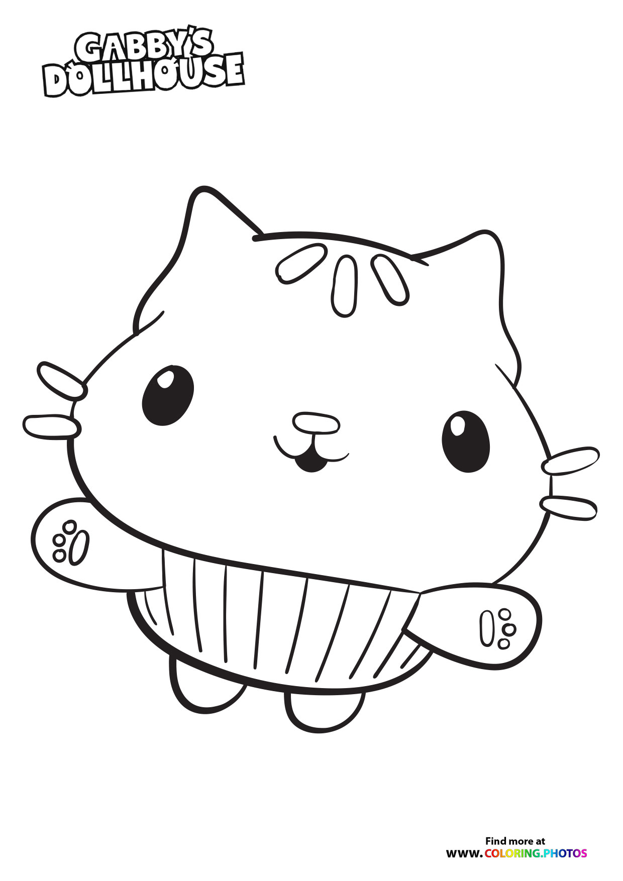 Cakey Cat - Gaby's Dollhouse coloring page