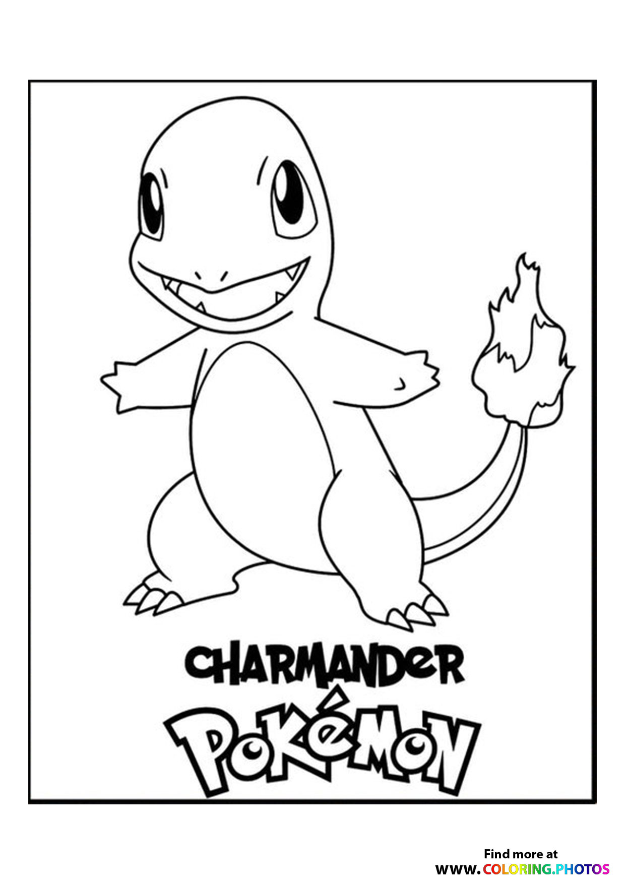 Charmander - Pokemon coloring page